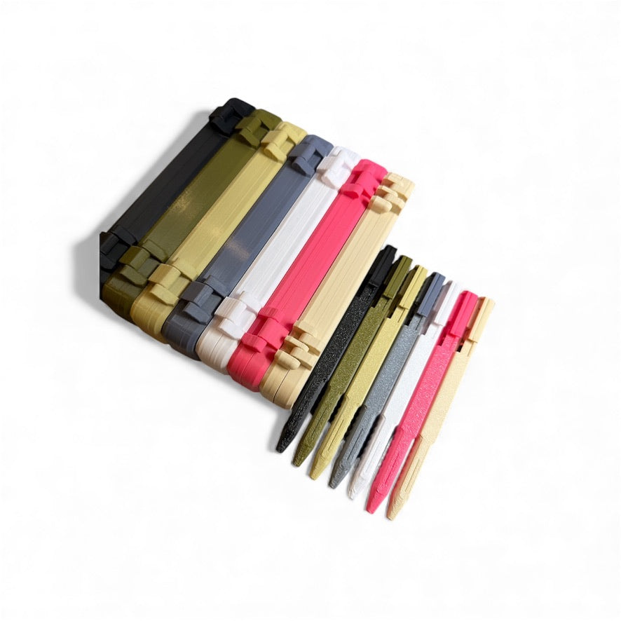 Tactical Style 3D-Printed Pen — Pocket Pen with Protective Case (Tan, Black, Olive, Grey)