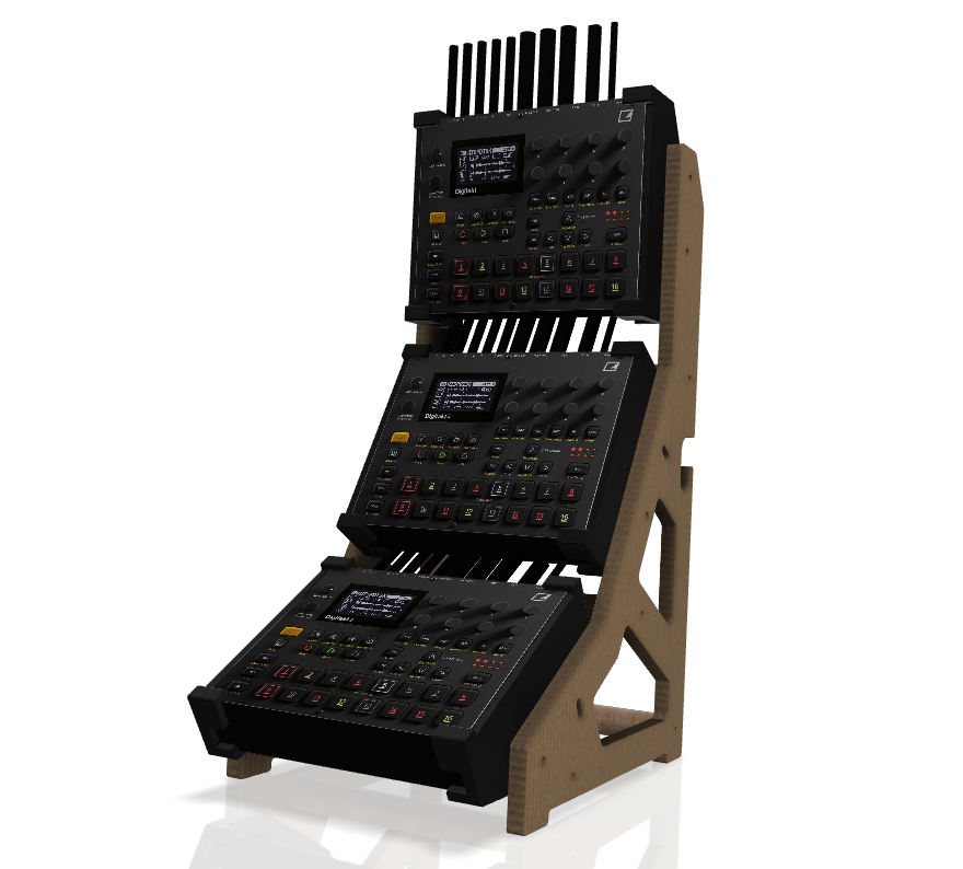 Custom 3-Tier Elektron Digitakt II Stand – Modular Design, Custom Colors, Built for Beatmakers