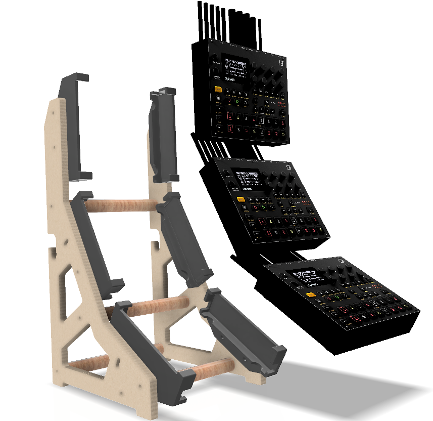 Custom 3-Tier Elektron Digitakt II Stand – Modular Design, Custom Colors, Built for Beatmakers