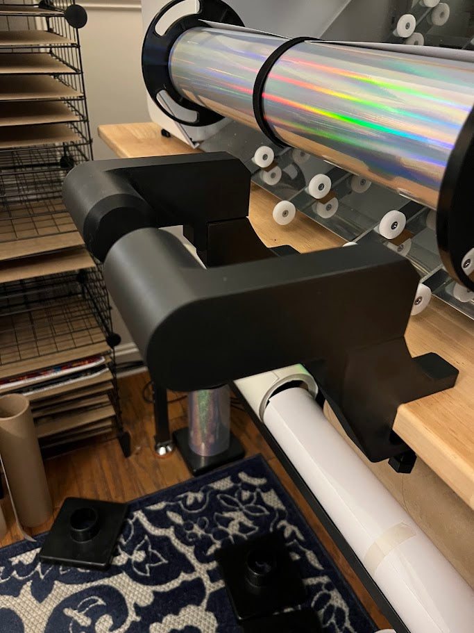 Vinyl Guide Sled + Hanger Add-On for Roland BN2-20 & BN2-20A – Clamp-On Print Saver & Workspace Organizer
