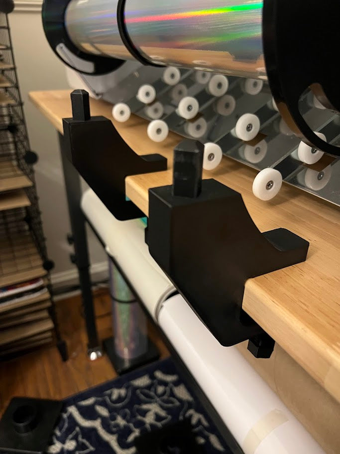 Vinyl Guide Sled + Hanger Add-On for Roland BN2-20 & BN2-20A – Clamp-On Print Saver & Workspace Organizer