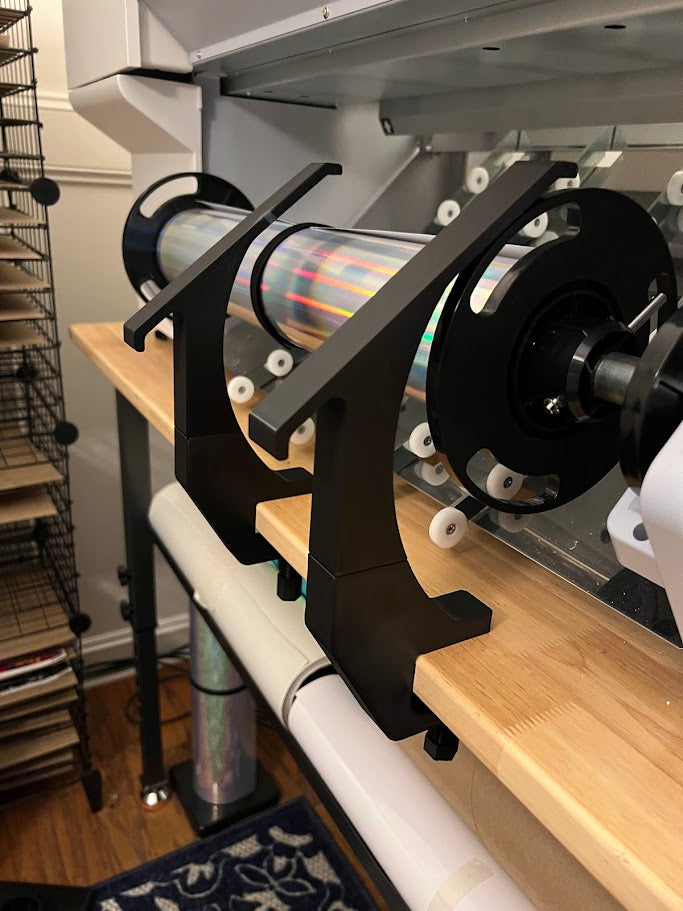 Vinyl Guide Sled + Hanger Add-On for Roland BN2-20 & BN2-20A – Clamp-On Print Saver & Workspace Organizer