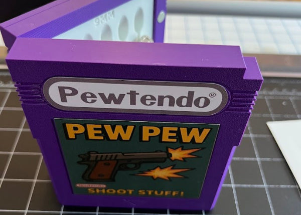 Game Boy Style Storage Case – Pewtendo Cartridge – Custom Retro Gift – Label Options