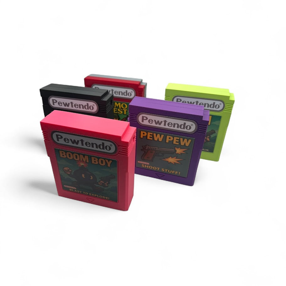 Game Boy Style Storage Case – Pewtendo Cartridge – Custom Retro Gift – Label Options