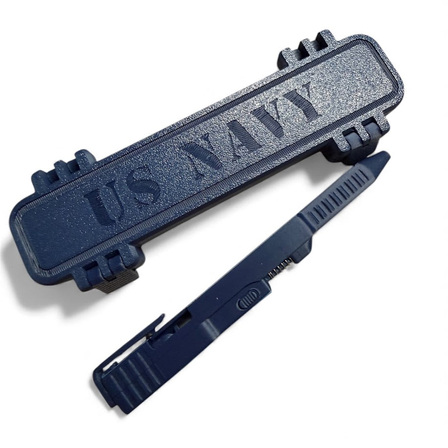 Navy Tactical EDC Pen with Matching Case – 3D Printed Gift Set