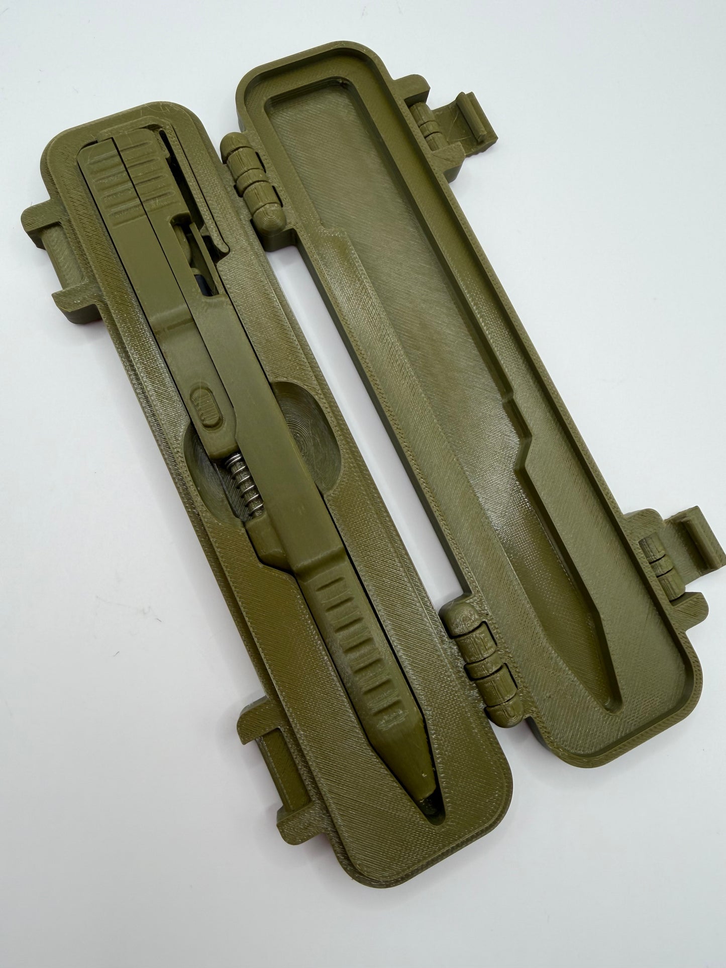 US Army Military-Style Click Pen with 3D Printed OD Green Case