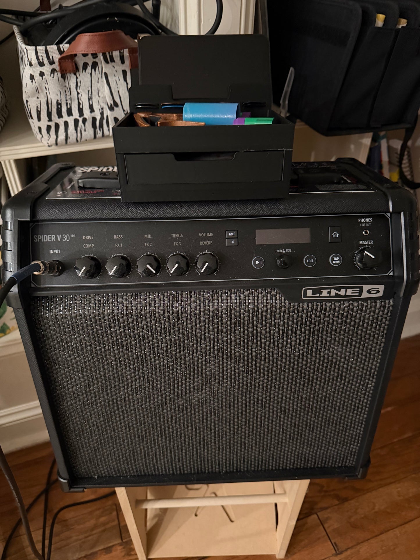 Amp Daddy Guitar Amp Organizer- Cable, Pick, Phone. Stash Caddy