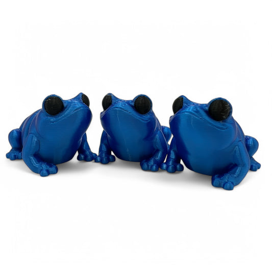 Mini Blue Silk Frog