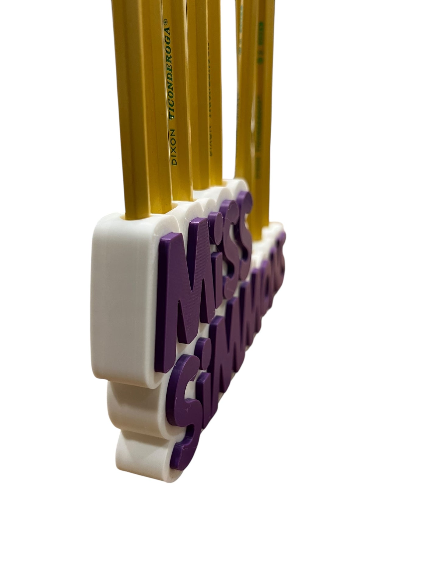 Custom Teacher Desk Nameplate – Personalized Pencil Holder with Name