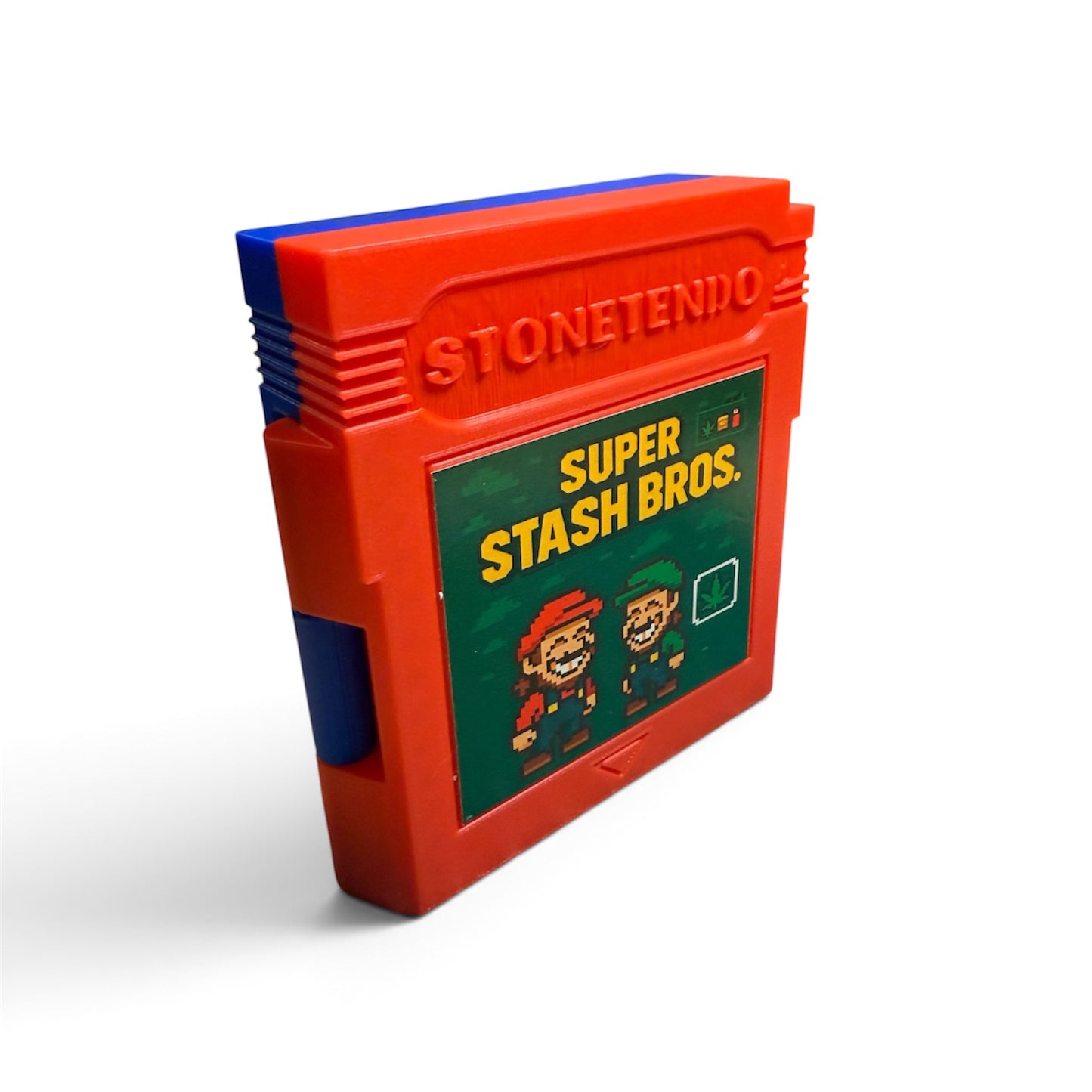 Super Stash Bros – retro Game box-Stoner Case red blue yellow
