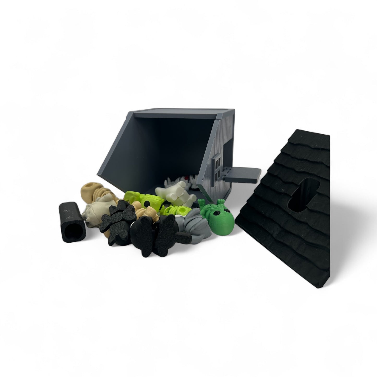 Haunted House Collectible Set with 10 Mini Monsters – Spooky Cute Display Bundle