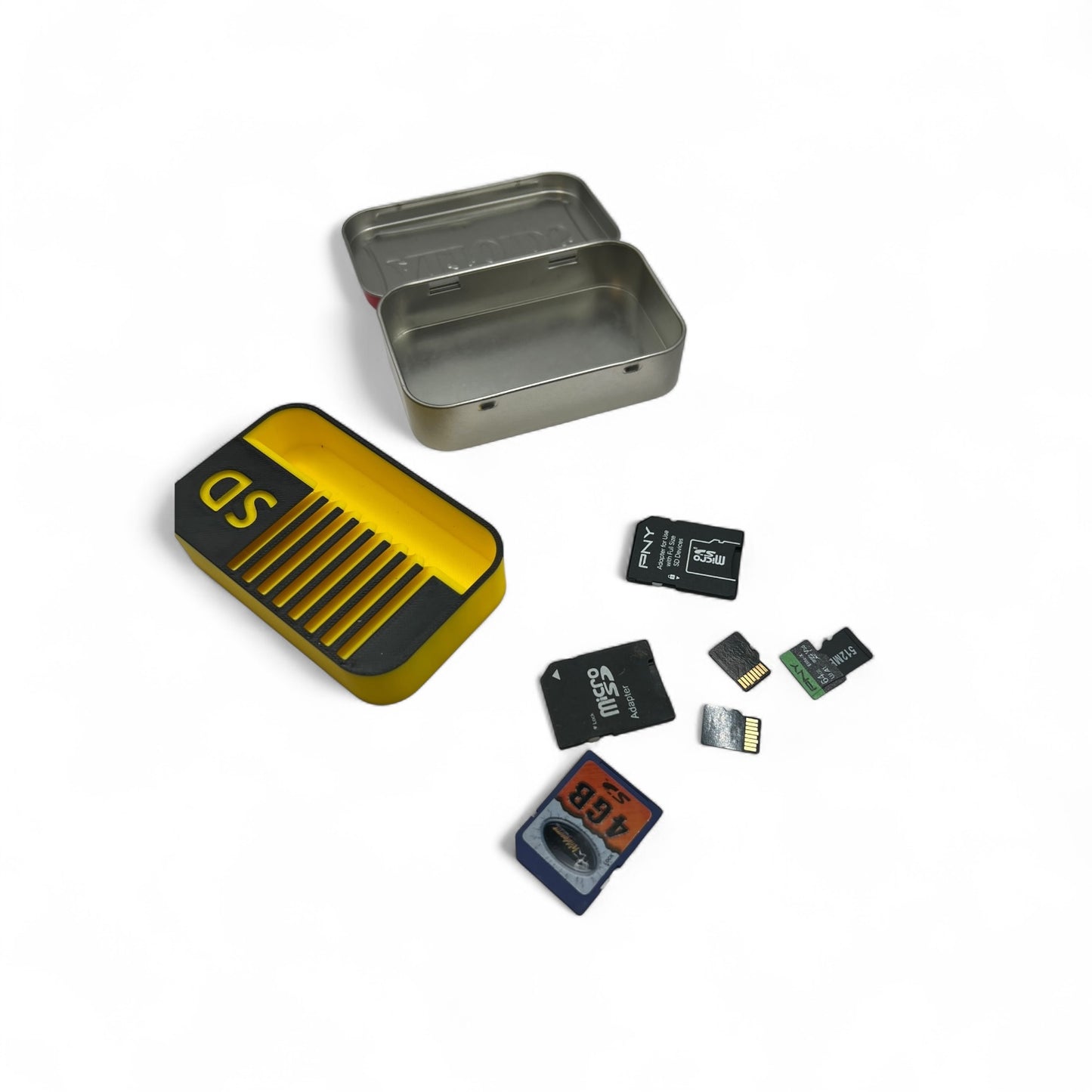 SD Card Holder for Altoids Tin – 3D Printed Organizer for MicroSD & SD Cards – Compact Storage Insert