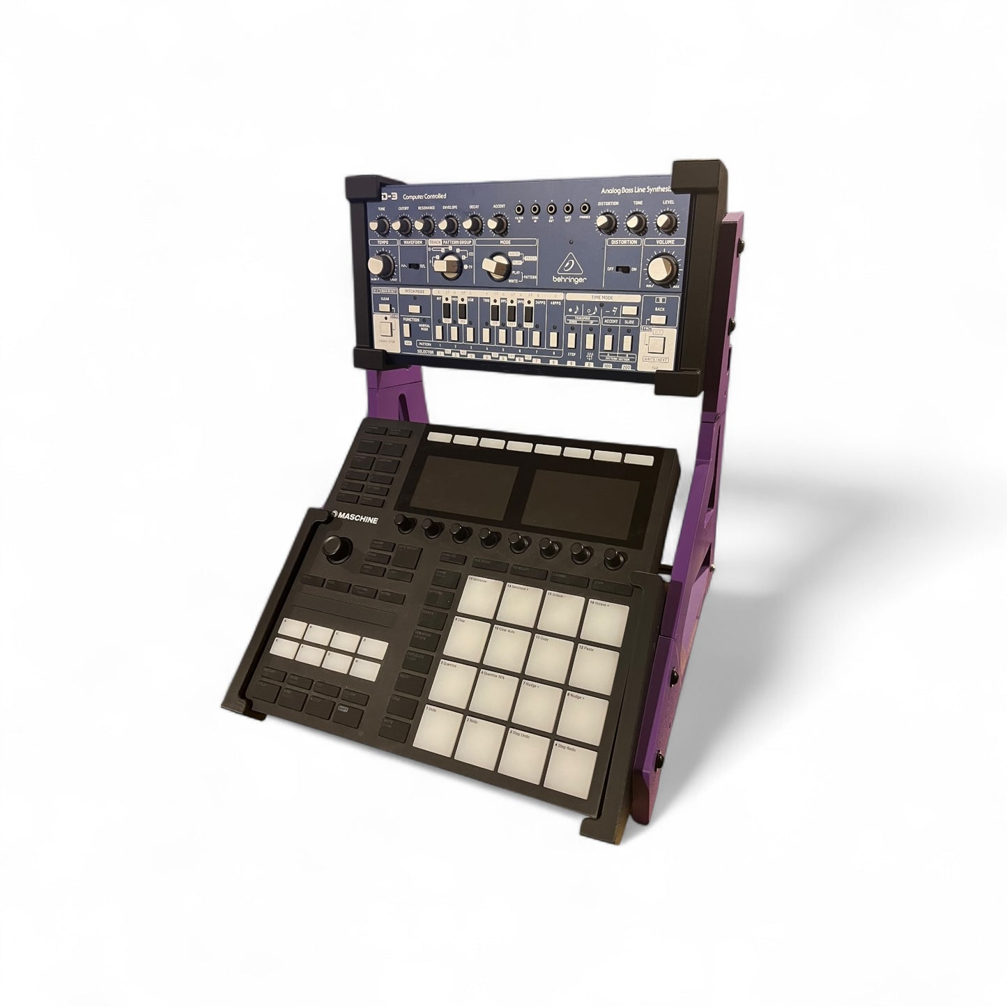 Maschine mk3 and Behringer TD-3 synth stand