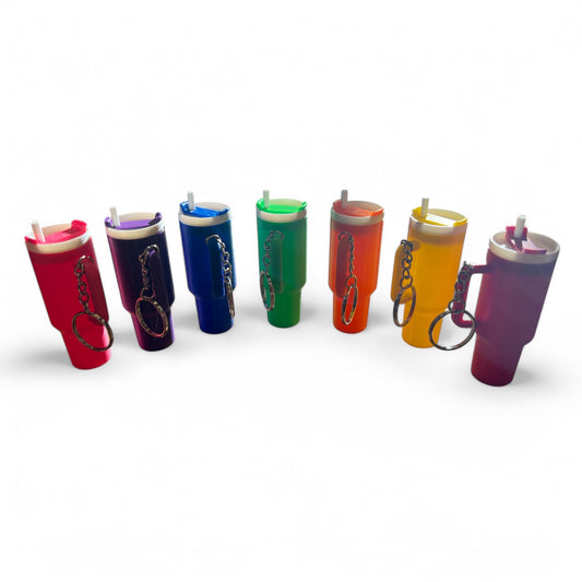 Mini Tumbler chap stick holder keychain