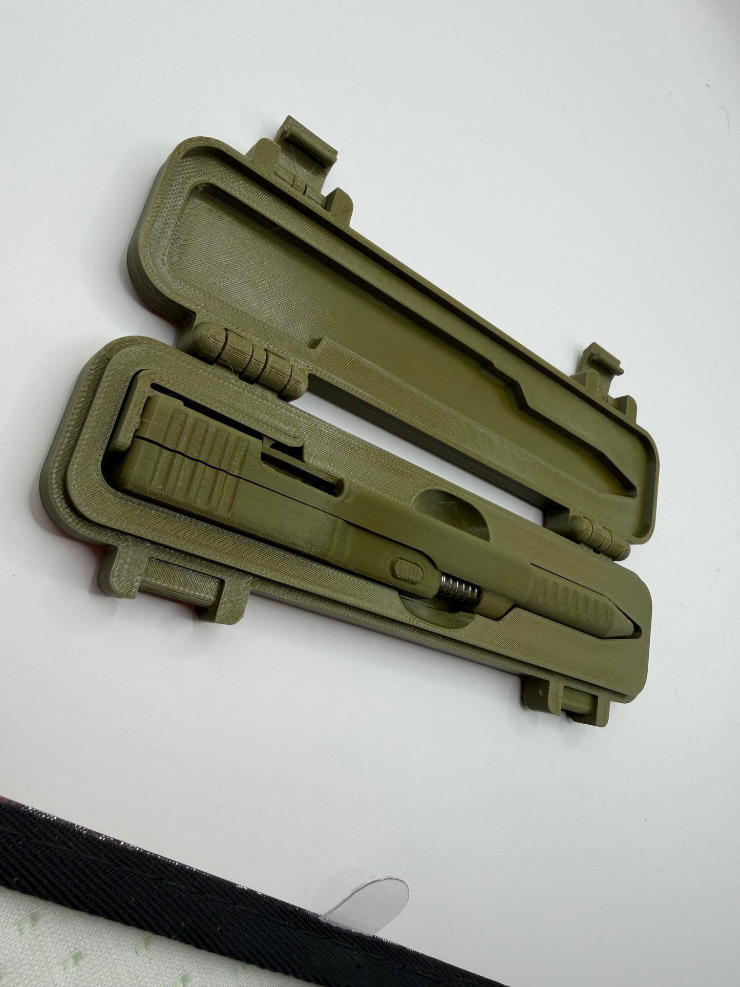 US Army Military-Style Click Pen with 3D Printed OD Green Case