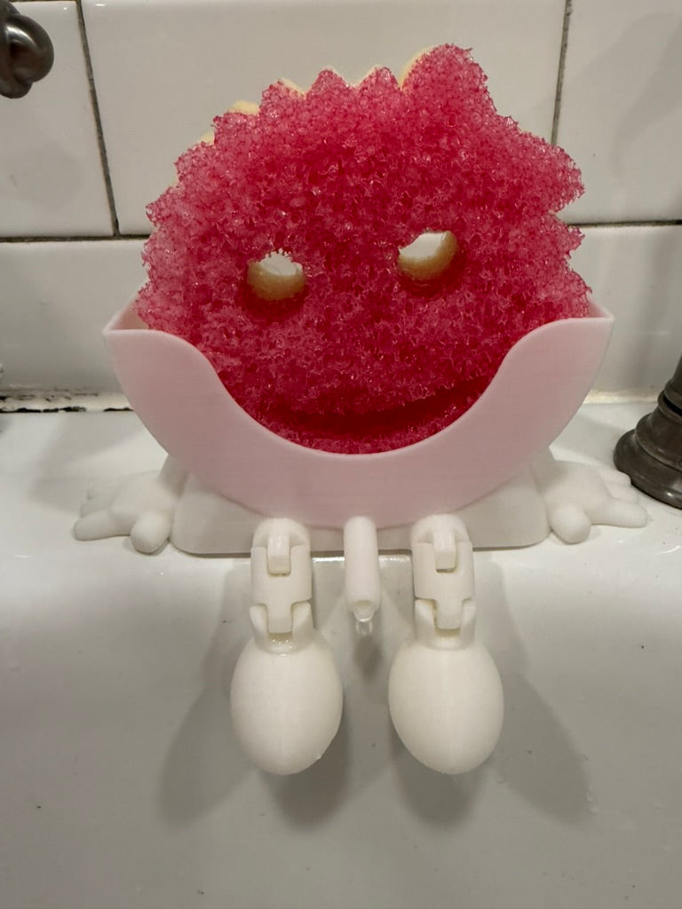 Funny Scrub Daddy Holder – 3D Printed Sponge Holder for Kitchen Sink | Cute Sink Caddy Organizer