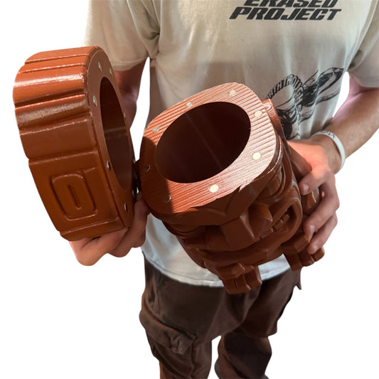 Tiki Planter with Magnetic Lid | Outdoor PETG Hidden Storage Container | Tropical Patio Decor | Poolside Tiki Bar Gift