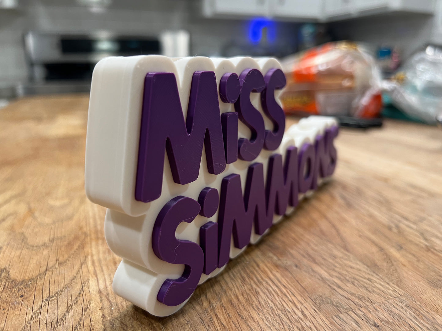 Custom Teacher Desk Nameplate – Personalized Pencil Holder with Name