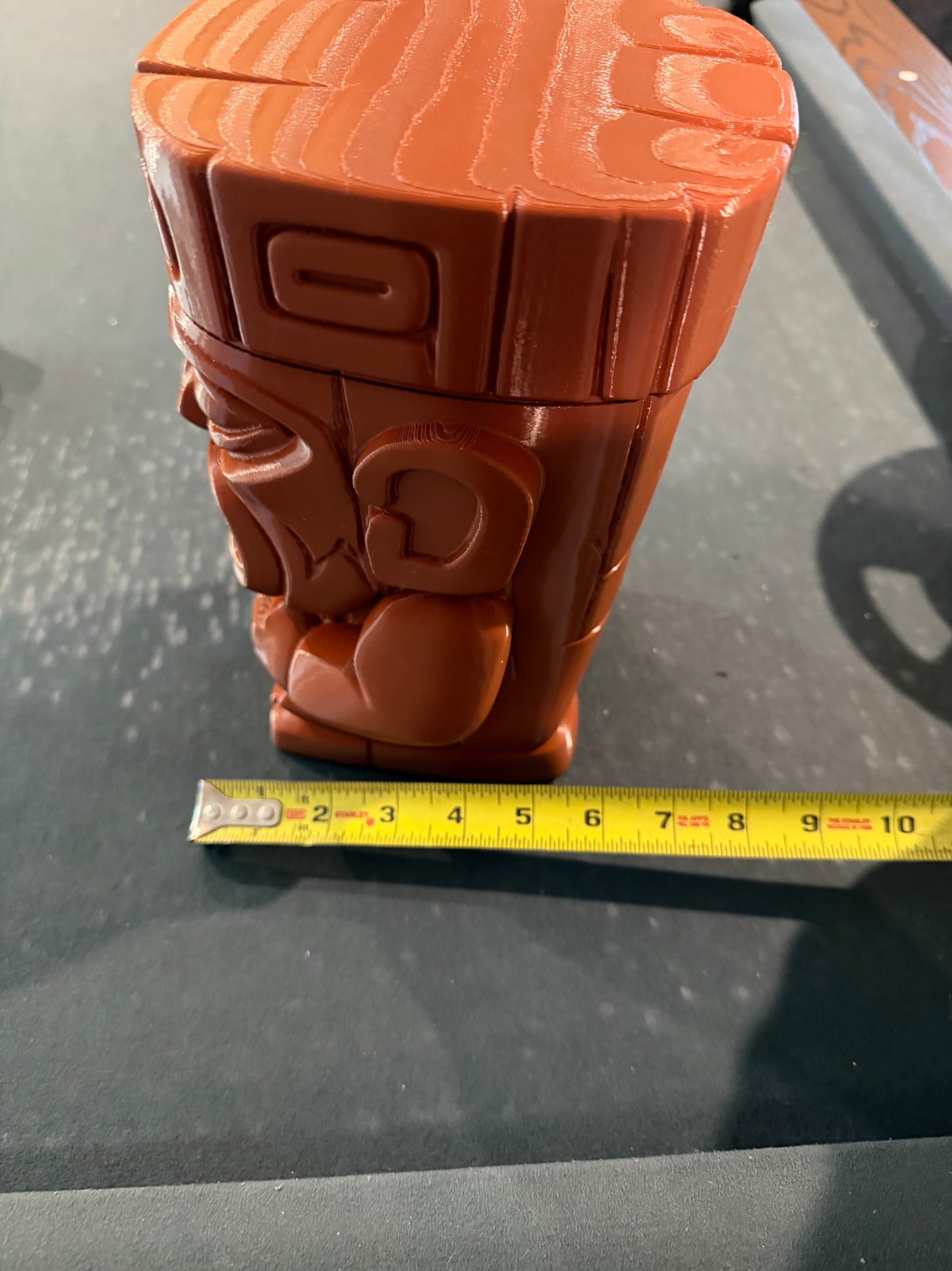 Tiki Planter with Magnetic Lid | Outdoor PETG Hidden Storage Container | Tropical Patio Decor | Poolside Tiki Bar Gift