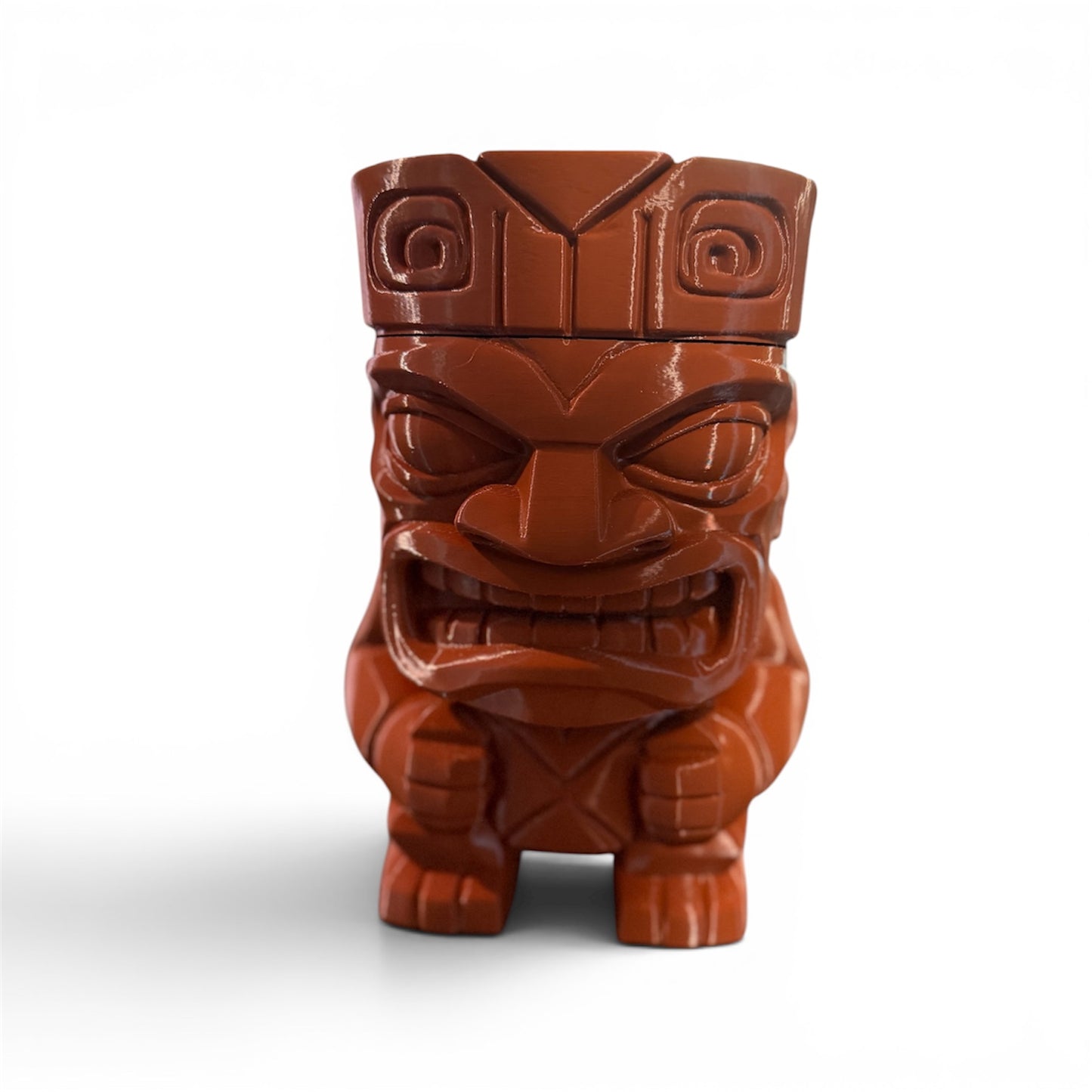 Tiki Planter with Magnetic Lid | Outdoor PETG Hidden Storage Container | Tropical Patio Decor | Poolside Tiki Bar Gift