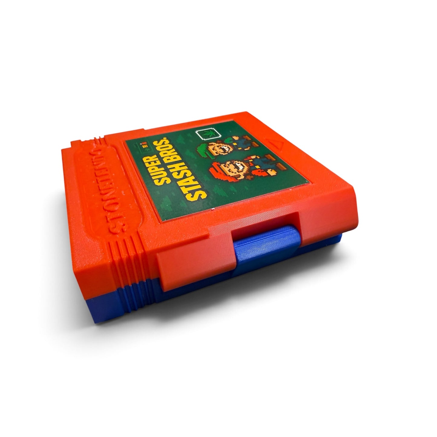 Super Stash Bros – retro Game box-Stoner Case red blue yellow