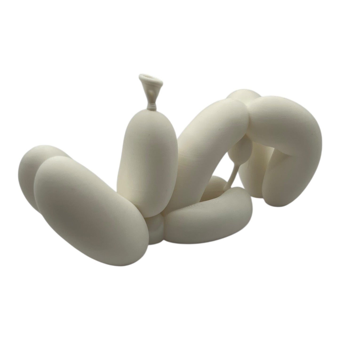 6pc Dog Balloon Yoga Statues – 6" Black & White Poses – Funny Zen Animal Decor for Desk or Shelf"