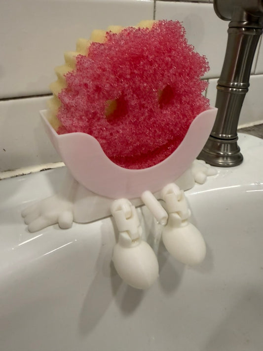 Funny Scrub Daddy Holder – 3D Printed Sponge Holder for Kitchen Sink | Cute Sink Caddy Organizer