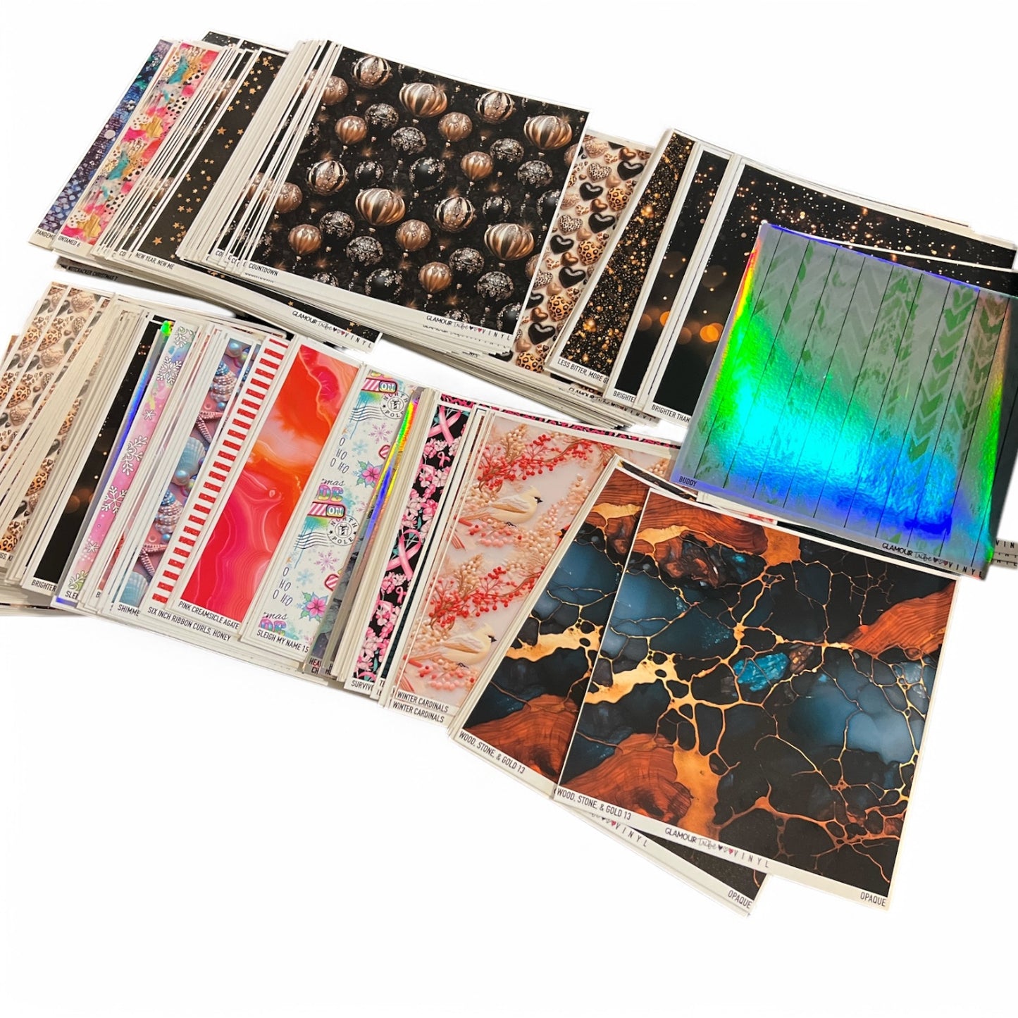 10 Pack of Random Small Vinyl Sheets – 6" x 6"