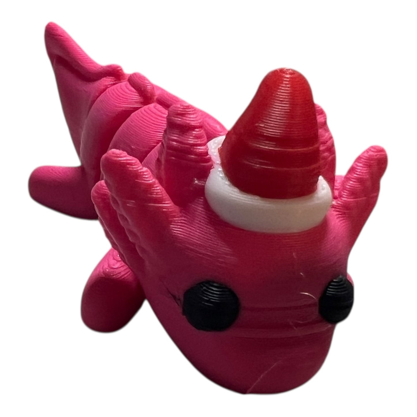 Mini Christmas Axolotl – Cute Holiday Figurine – Kawaii Baby Axolotl Ornament – Festive Gift or Stocking Stuffer