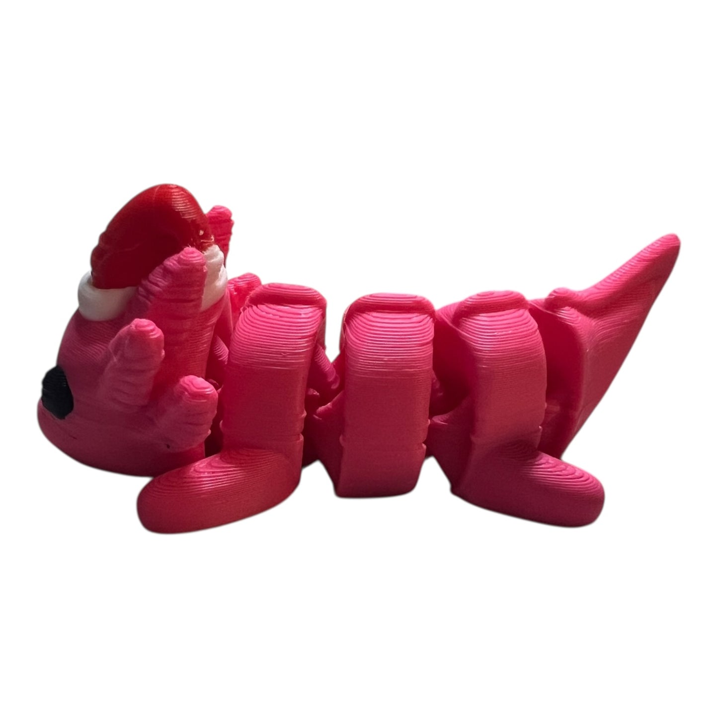 Mini Christmas Axolotl – Cute Holiday Figurine – Kawaii Baby Axolotl Ornament – Festive Gift or Stocking Stuffer