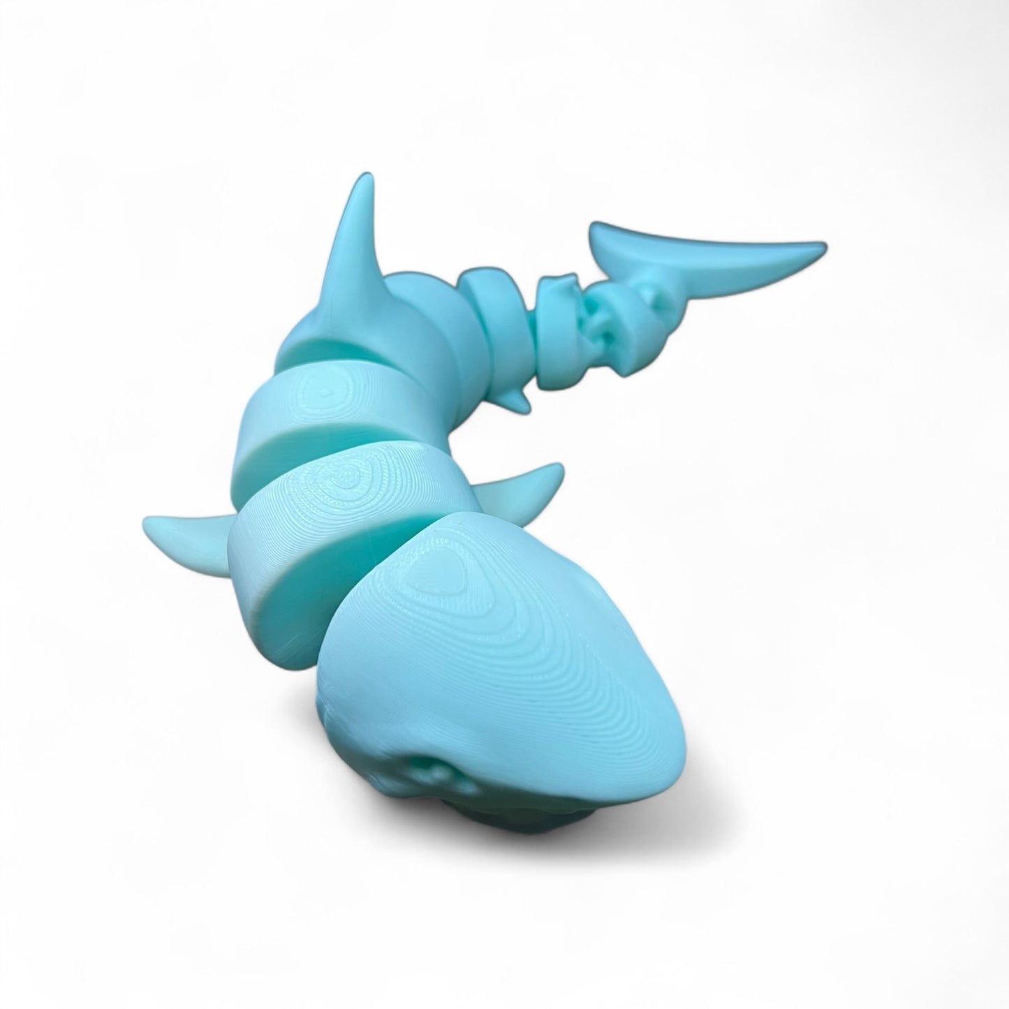 10" Articulating Shark Fidget Toy – 3D Printed Ocean Creature