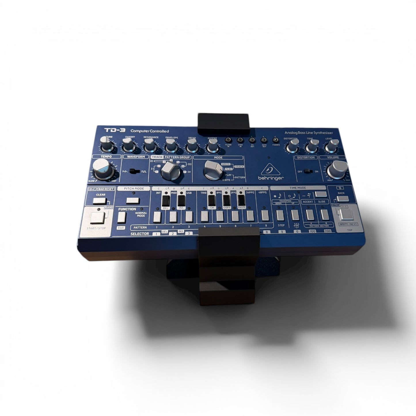 TD-3 Synth Stand | Angled Desktop Stand for Behringer TD3 | Acid Bassline Display Stand | Music Gear Stand