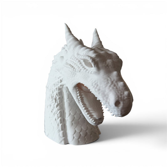 Dragon Bust Statue – Fantasy Dragon Head Display – Gothic Shelf Decor – Mythical Creature Sculpture