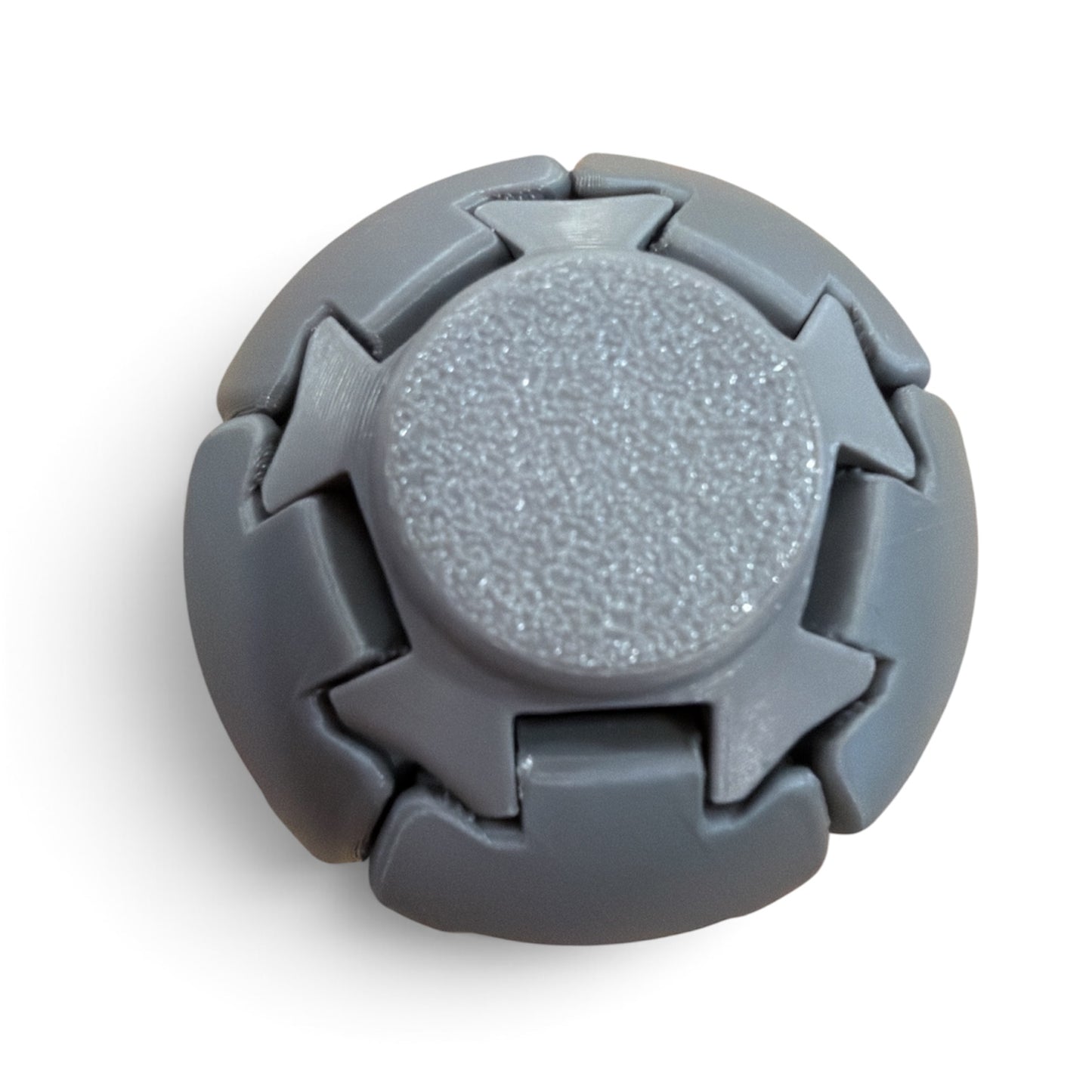 SpinSquoosh Press-to-Spin Fidget Ball – Colorful 3D Printed Transforming Desk Toy – Random Surprise Colors