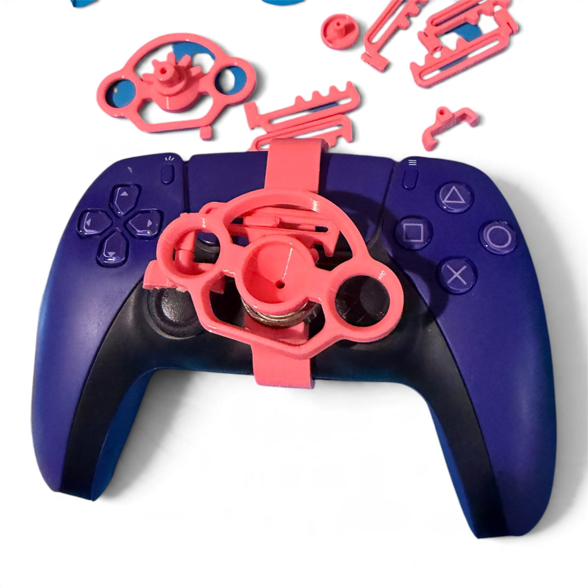 PS5 Controller Steering Wheel Attachment with Bearing | Mini Racing Wheel for DualSense | Gamer Gift
