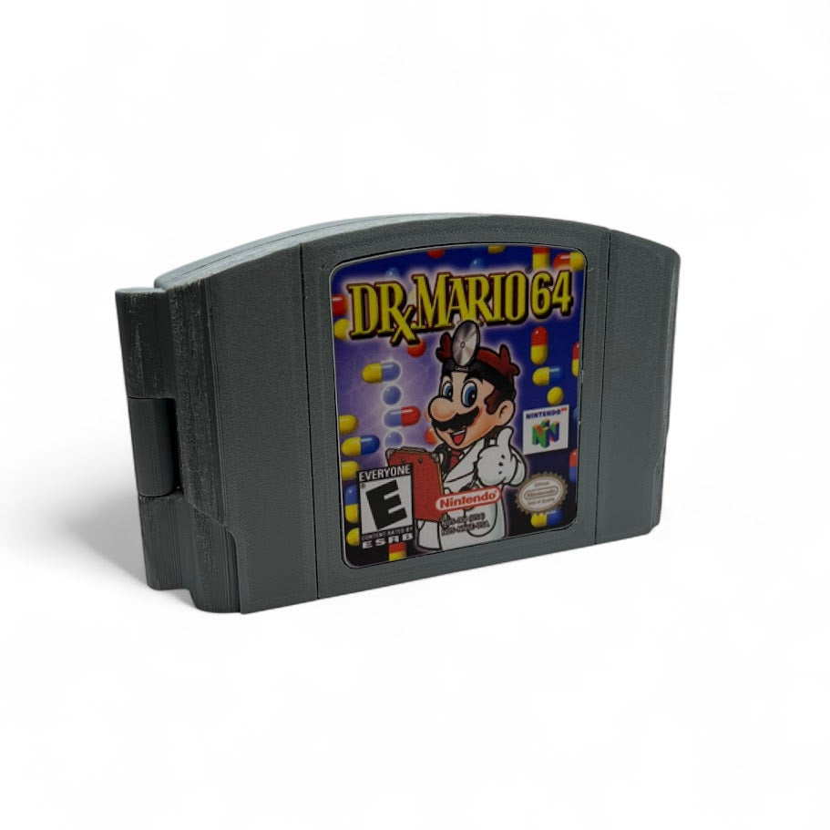 Dr. Maro 64 Pill Organizer – Retro Game Cartridge Medicine Box | Modular AM PM Weekly Storage | 3D Printed 6 4-Inspired Design