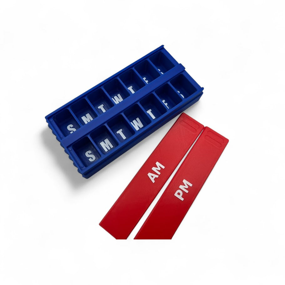 Dr. Maro 64 Pill Organizer – Retro Game Cartridge Medicine Box | Modular AM PM Weekly Storage | 3D Printed 6 4-Inspired Design