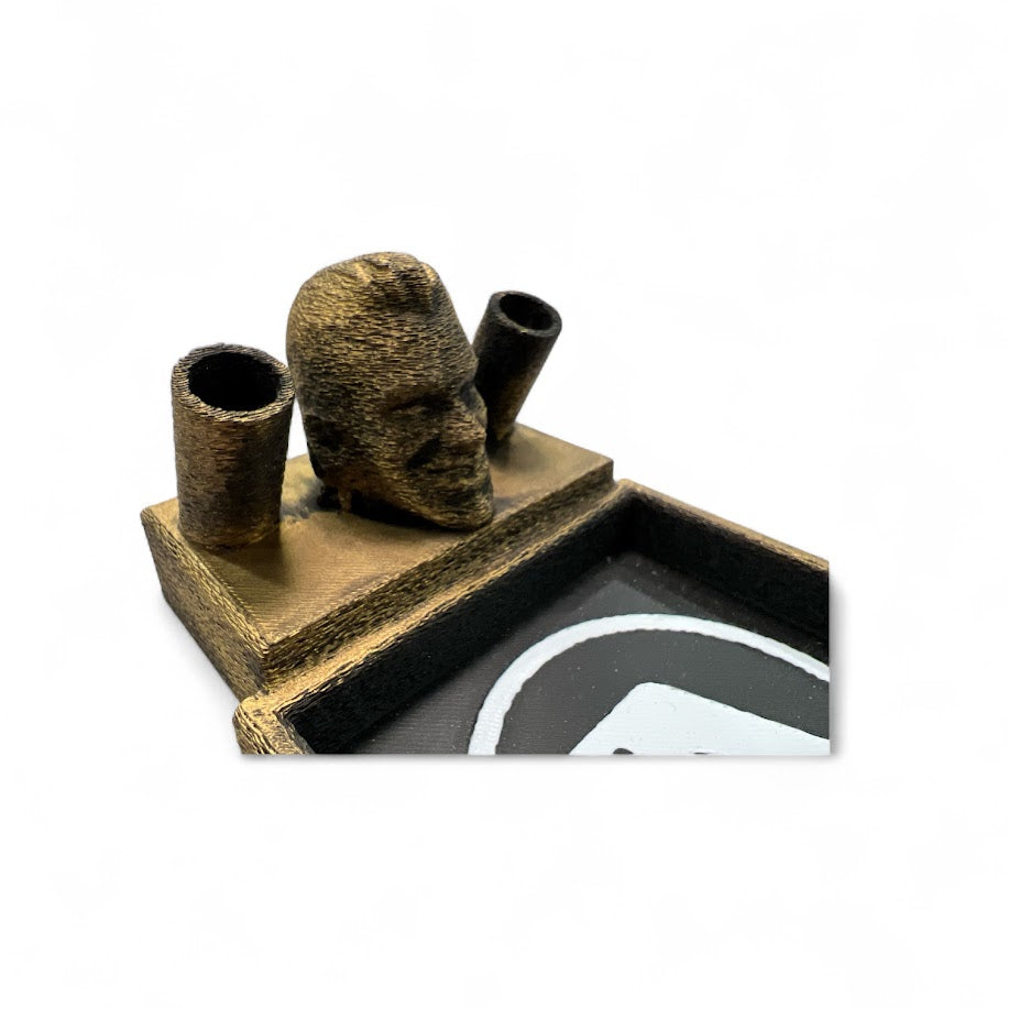Afx windowlicker head, pen and post it note holder gold leaf