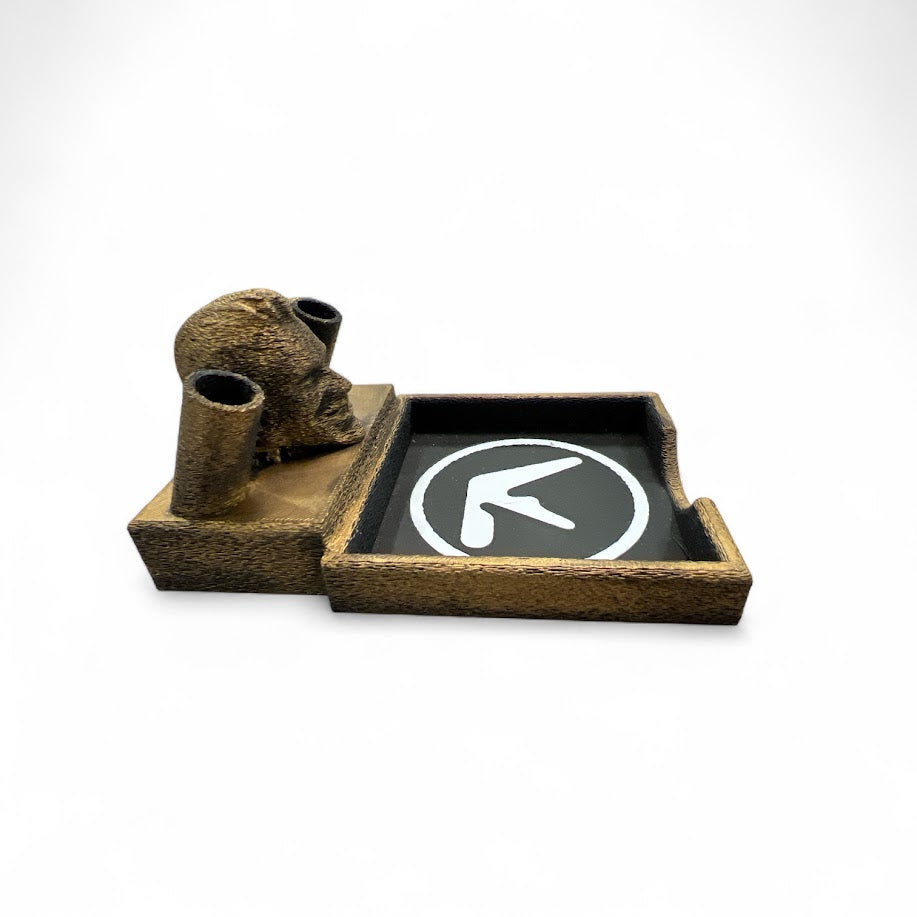Afx windowlicker head, pen and post it note holder gold leaf