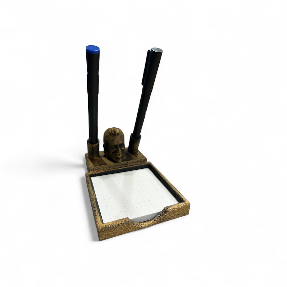 Afx windowlicker head, pen and post it note holder gold leaf