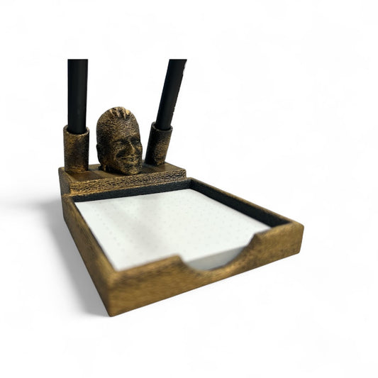 Afx windowlicker head, pen and post it note holder gold leaf