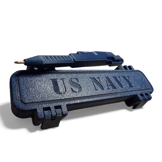 Navy Tactical EDC Pen with Matching Case – 3D Printed Gift Set