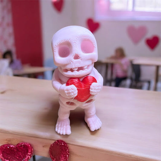 Skeleton Heart Buddy – Mini Valentine Figure
