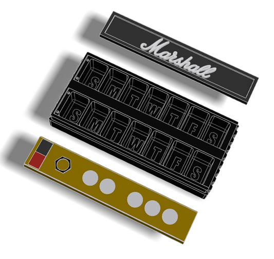 Custom pill container Marshall amp