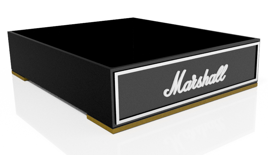 Custom even height wall tray Marshall amp
