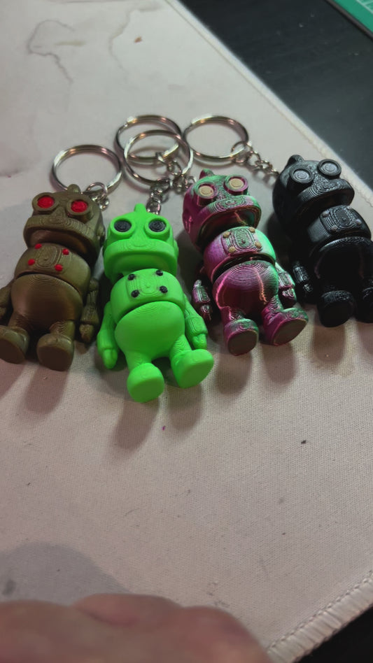 Purse Pals™ Robot Keychain Set – Cute Mini Bots – Bag Charms – Geeky Gifts – Robot Accessories – Set of 4